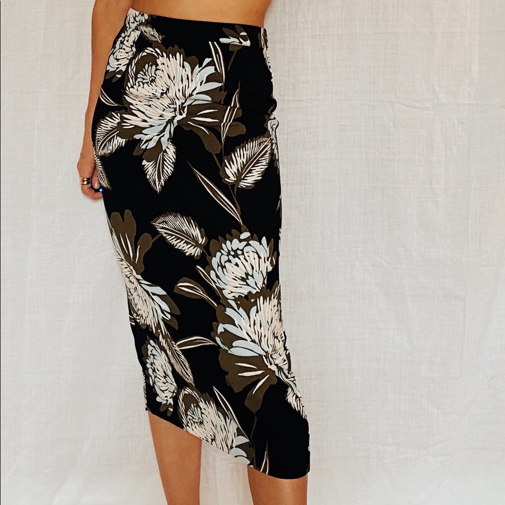 Floral Midi Skirt
